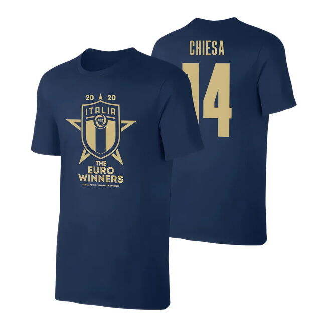 Italy WINNERS Euro 2020 (Chiesa 14) Dark Blue