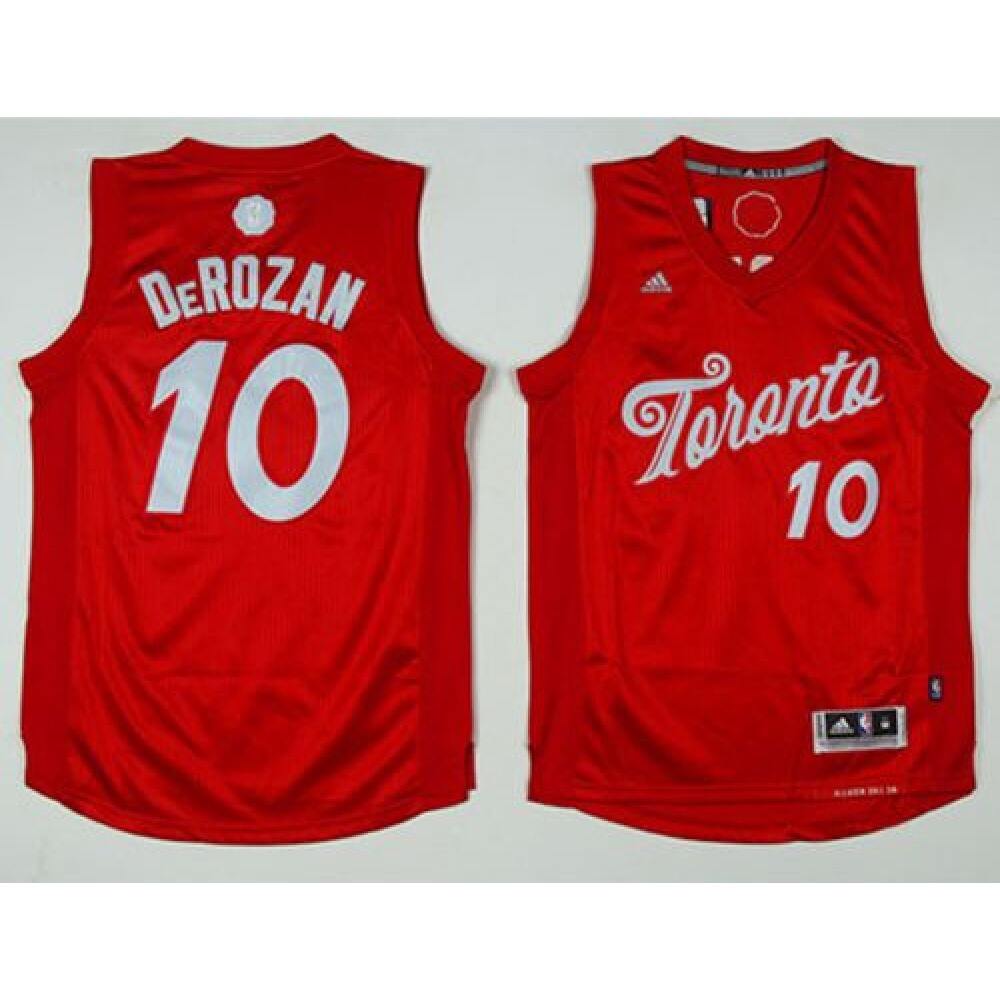 Raptors #10 DeMar DeRozan Red 2016-2017 Christmas Day Stitched NBA Jersey