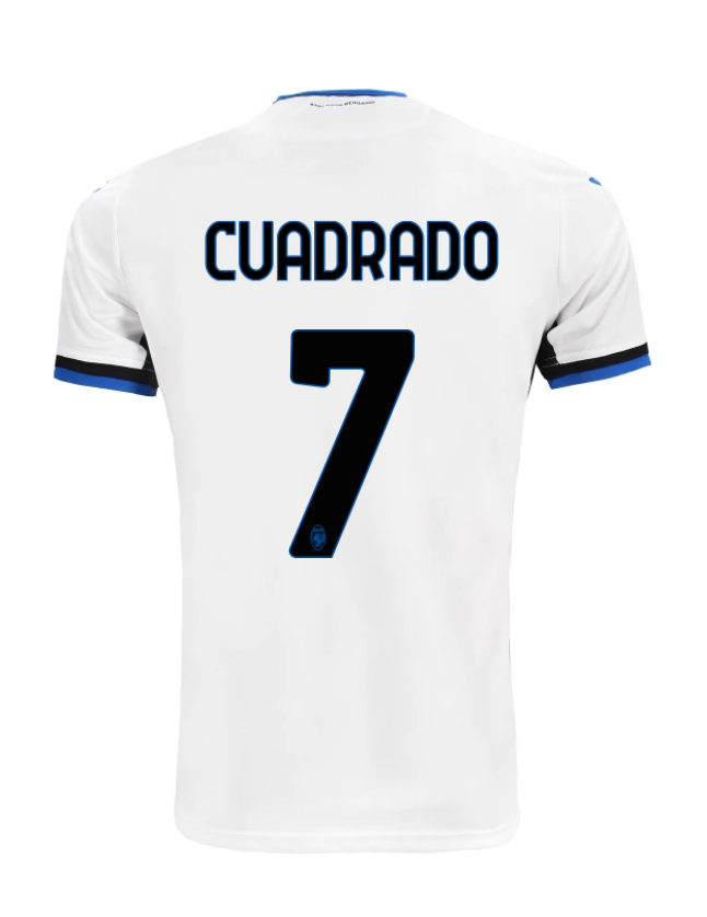 Atalanta 24-25 Season Away Jersey, featuring CUADRADO with the number 7.