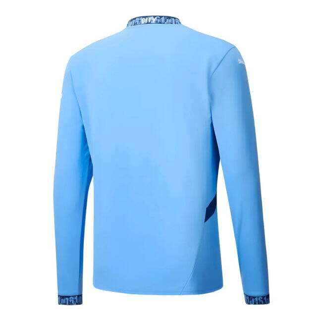 Discounted Man City 2024-2025 Man City Home Long Sleeve Shirt