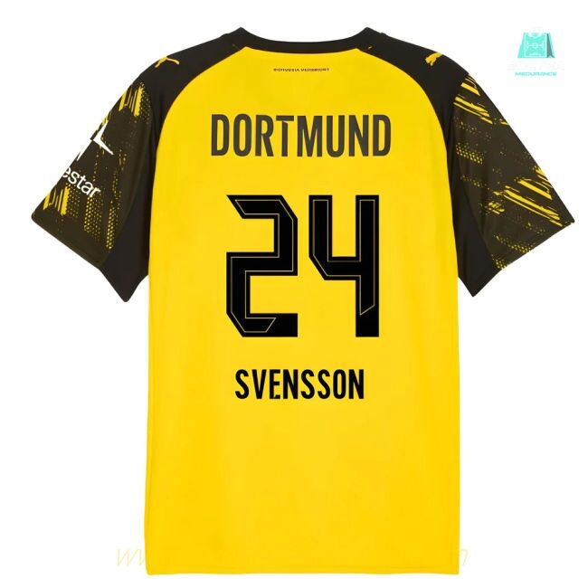 2025-2026 Borussia Dortmund Warm Up Jersey (Yellow) (Svensson 24)