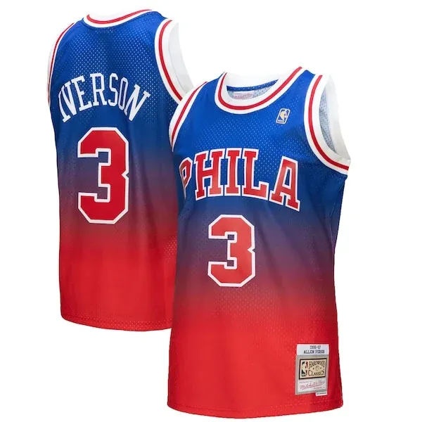 Allen Iverson PHI Swingman Jersey - retro Basketball - Red game-day