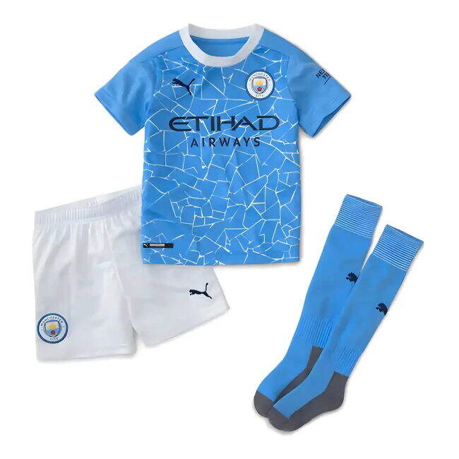 Manchester City Little Boys Mini official style Home Kit 2020-2021