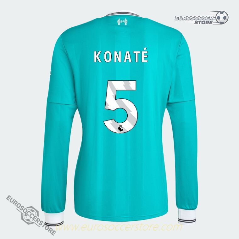 Long Sleeve Third Jersey of Liverpool for 25-26 Season with KONATÉ 5