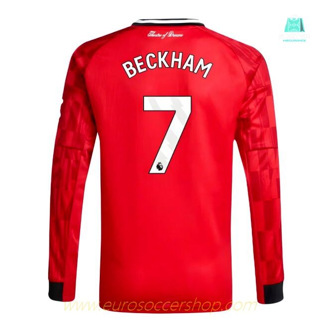2025-2026 Man Utd Long Sleeve Home Shirt (Kids) (Beckham 7)