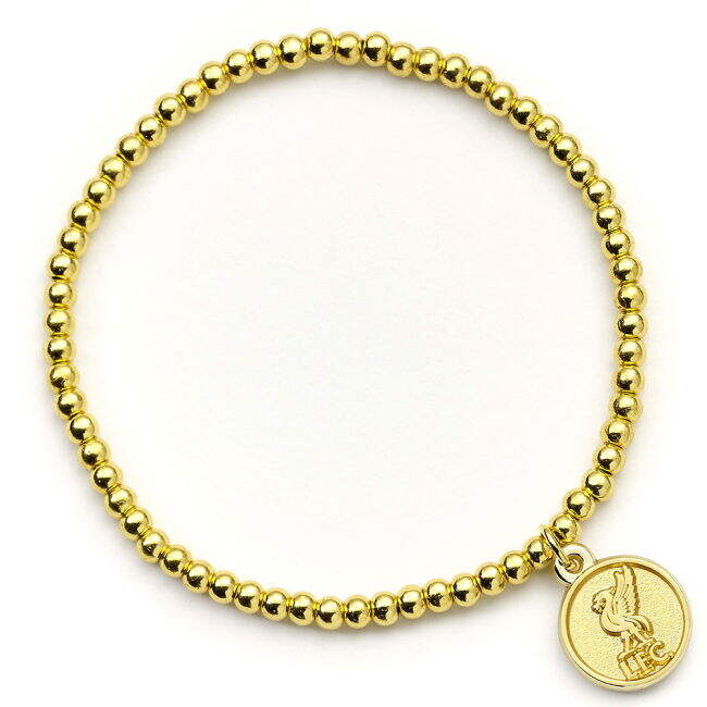 Liverpool FC Gold Finish Bead Bracelet