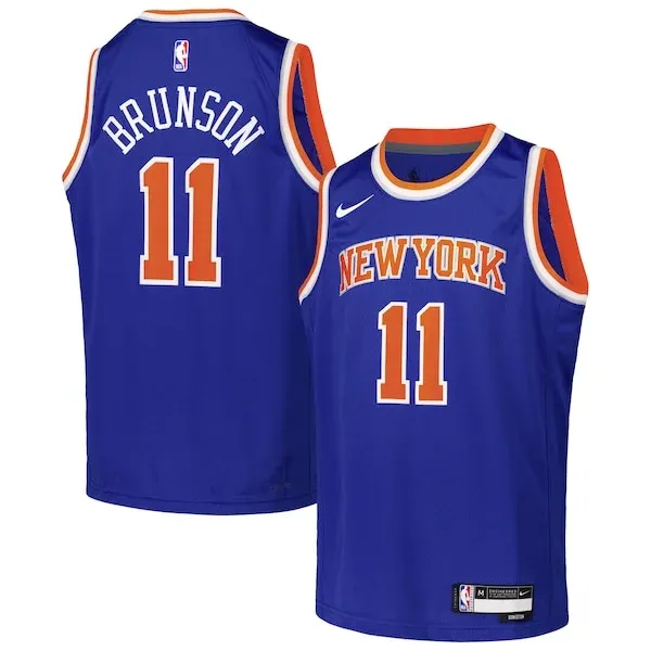 Jalen Brunson NYK Swingman Jersey - high-quality NBA - Blue NBA