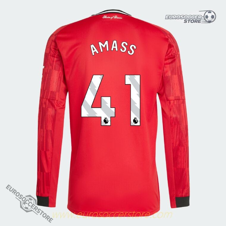 Manchester United 25-26 Season Home Long Sleeve AMASS 41 Football Jersey