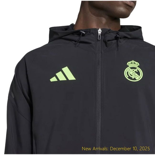 High-Quality 2025-2026 RM Real Madrid Pro Vis Tech Jacket (Black)