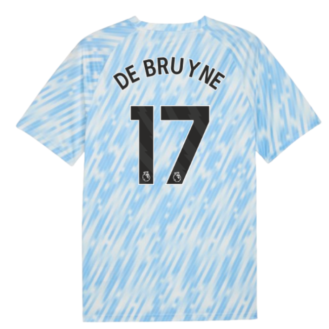 2025-2026 Man City Warm Up Jersey (Silver Sky) (De Bruyne 17) - off...