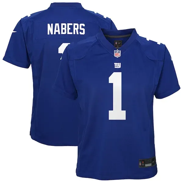 None Malik Nabers Game Jersey - Royal | NFL Player Jersey | NFL Footba