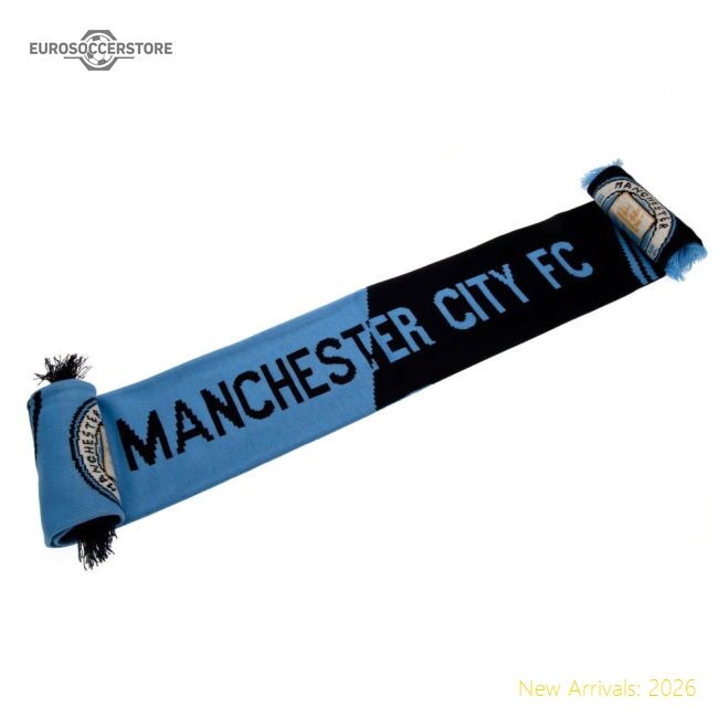 Authentic Manchester City Fc Vertigo Scarf - Premium Quality Football
