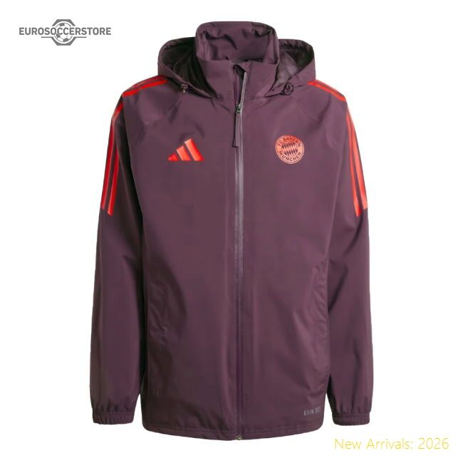 2024-2025 Bayern Munich Rain Jacket (shadow Maroon) - Economical