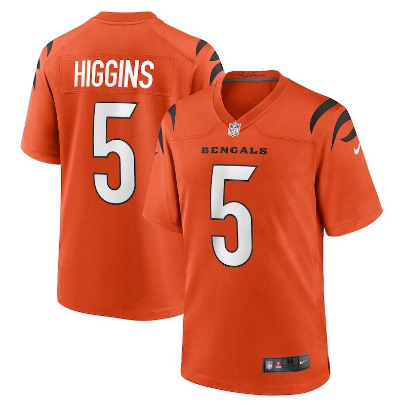None Tee Higgins CIN Bengals Top-Grade Game Jersey for NFL Fans
