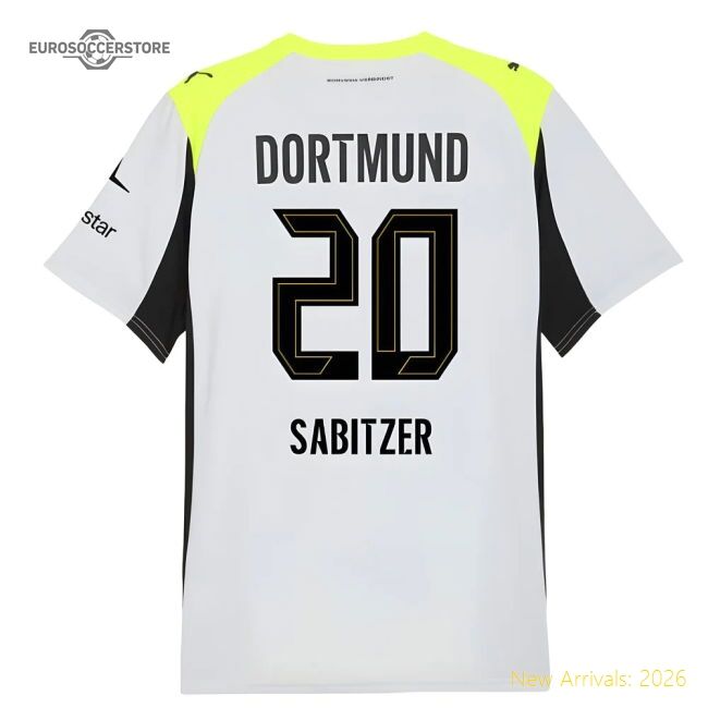 Supporter 2025-2026 Borussia Dortmund Away Shirt (Sabitzer 20)
