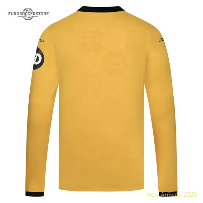 2025-2026 Wolves Long Sleeve Home Shirt - Competitive Price