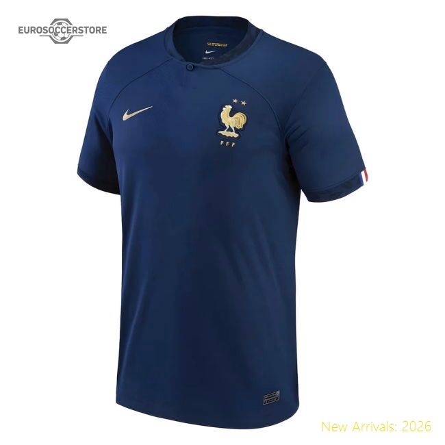 France 2022-2023 Home Jersey - Authentic Stretchable Retro