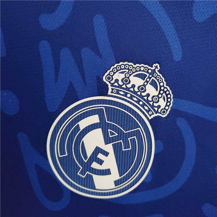 Real Madrid 21-22 Away Blue Soccer Jersey Football Shirt - Official