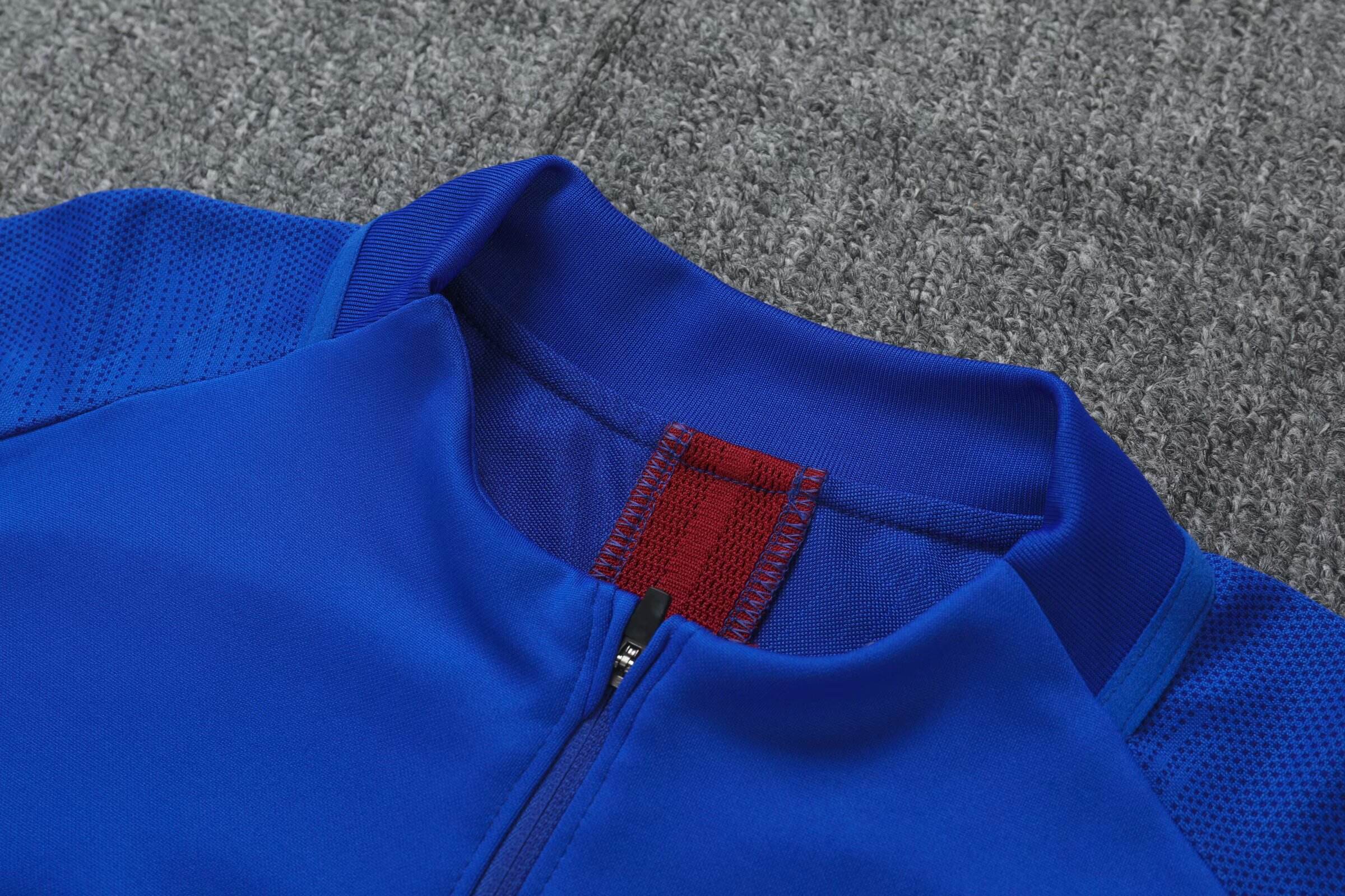 Lightweight Barca 201920 Barcelona Blue Zipper Sweat Kit