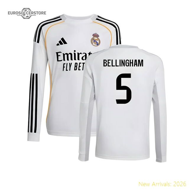 Elite Real Madrid Home Bellingham Jersey 2025-2026 Quick-dry