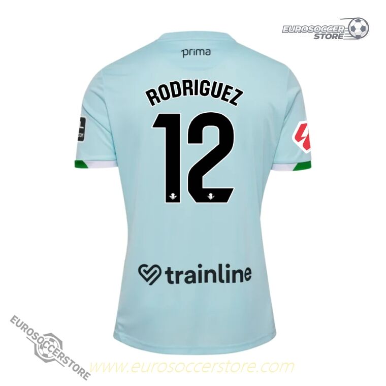 25-26 Season Real Betis Away Football Jersey with RODRIGUEZ 12 Printing