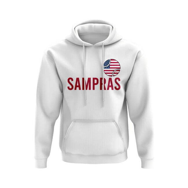 Climate-Control Pete Sampras Usa Name Hoody (White) Limited-Edition
