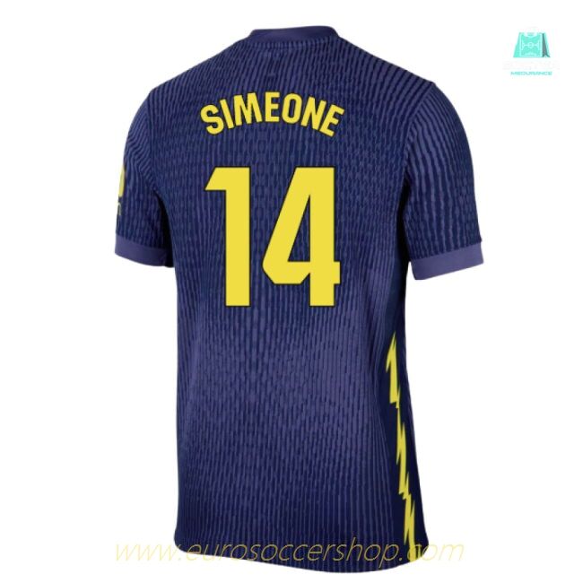 2025-2026 Atletico Madrid Authentic Away Shirt (Simeone 14)