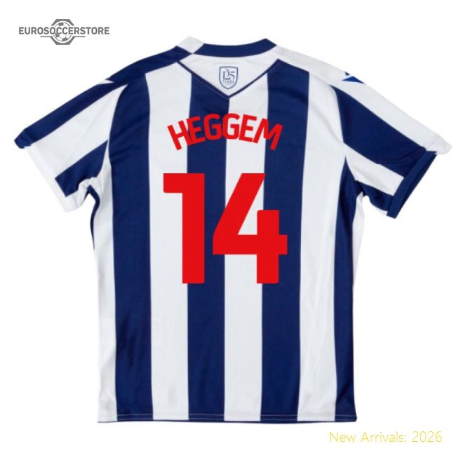 Official 2025-2026 West Brom Wba Home Shirt - Kids (heggem 14)