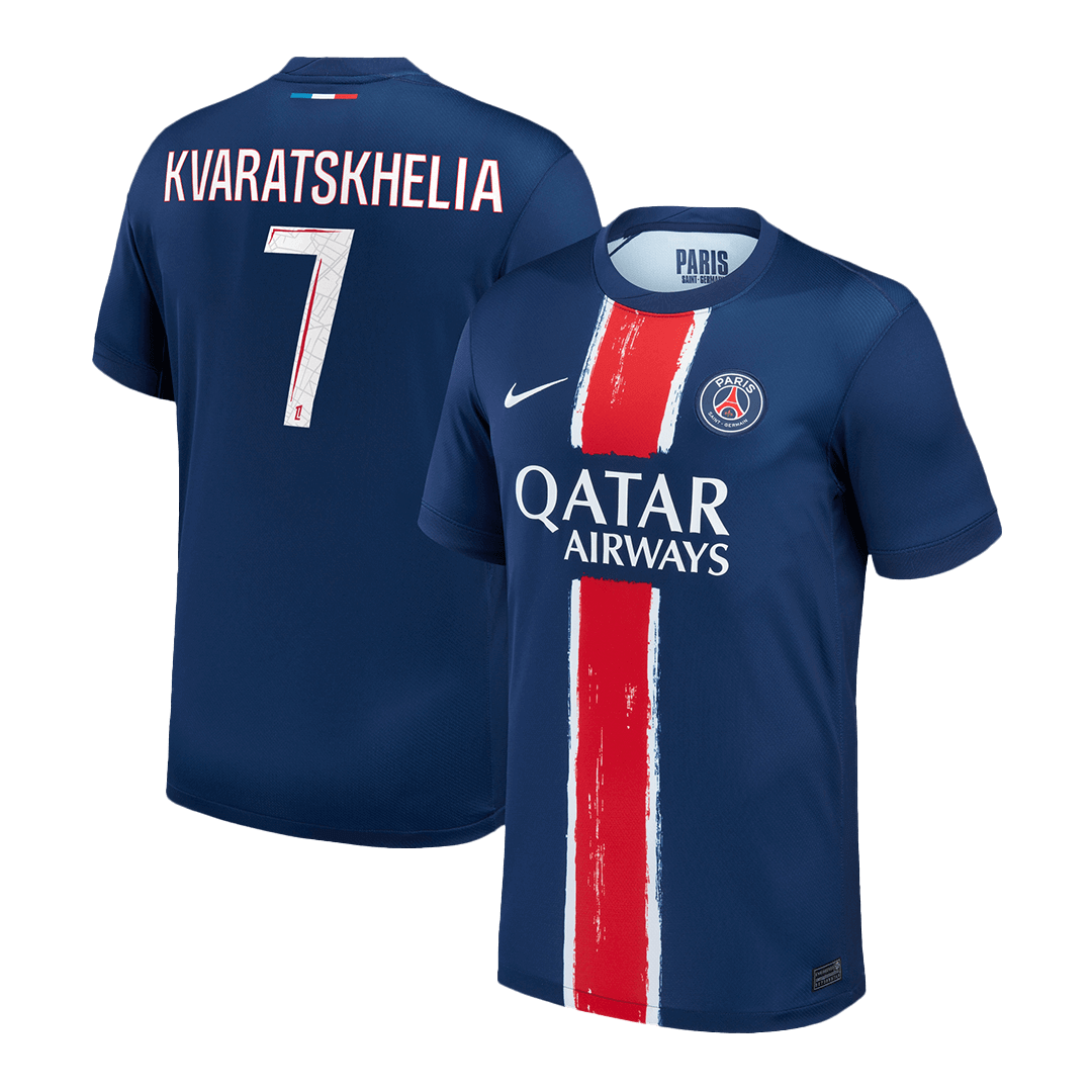 KVARATSKHELIA #7 PSG Home Soccer Jersey 2024/25 Authentic Kit