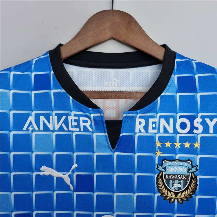 Kawasaki Frontale 2223 Home Blue Soccer Jersey Football Shirt -