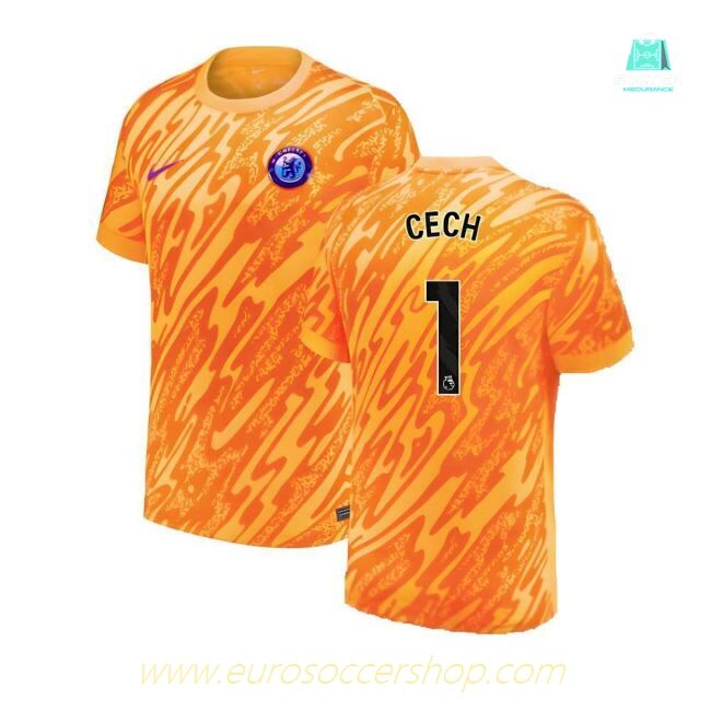 2024-2025 Chelsea Home Goalkeeper Shirt (Orange) - Kids (Cech 1)