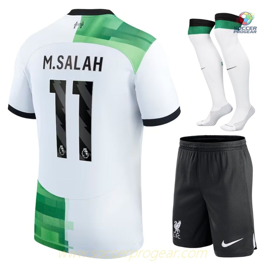 Liverpool Away Child Kit Shirt 2023 2024 Salah