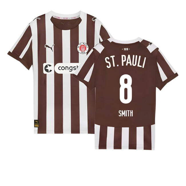 Professional Grade Football St Pauli Home Shirt Kids Smith #8 2024...