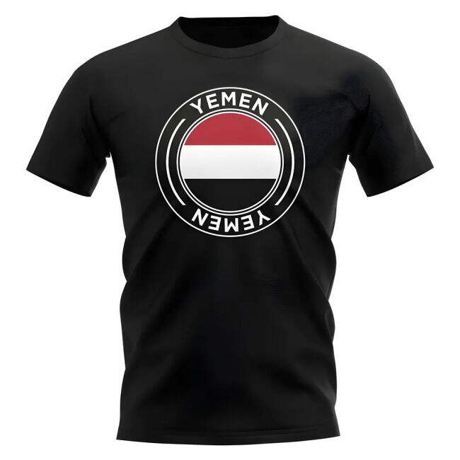 Yemen Football Badge T-Shirt (Black)