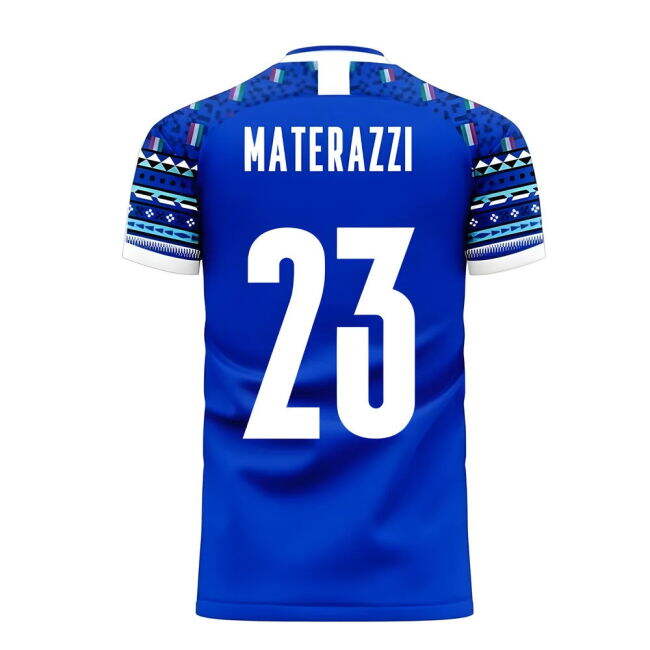 MATERAZZI 23 Original Replica Italy Home Supporter Kit for Adults