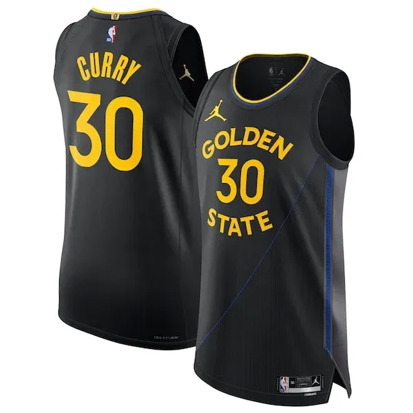 Stephen Curry GSW Authentic Jersey - top-tier NBA - Black athletic