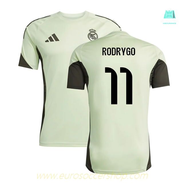 2025-2026 Real Madrid Training Jersey (Almost Lime) (Rodrygo 11)