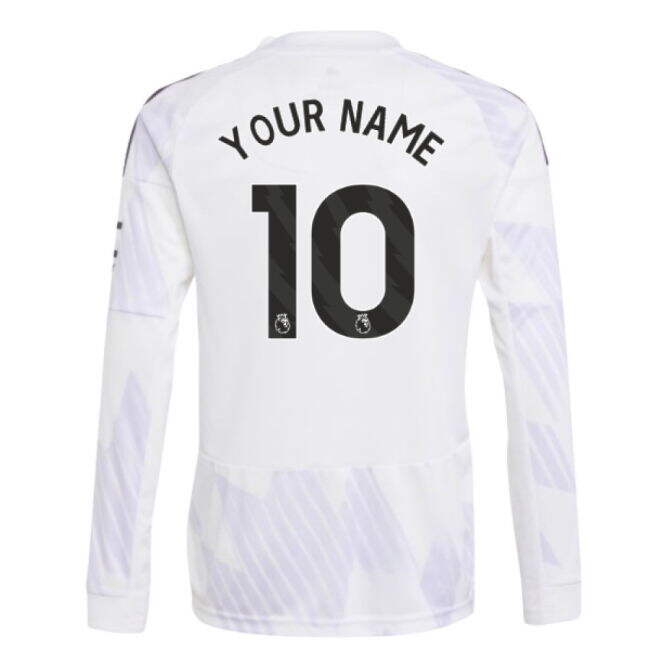 2025-2026 Man Utd Long Sleeve Away Top (Kids) (Your Name)