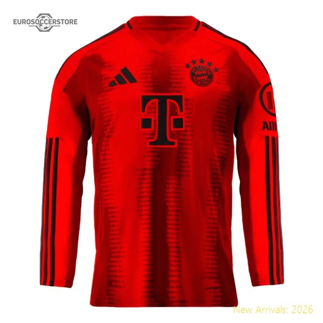 High-quality 2024-2025 Bayern Munich Long Sleeve Home Jersey (kids)