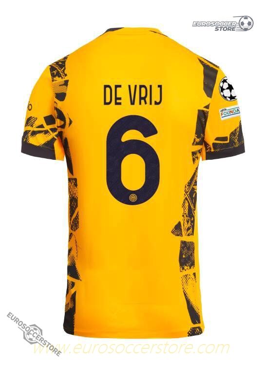 Inter Milan's DE VRIJ No. 6 Jersey for the Champions League Final of the 24-25 Season