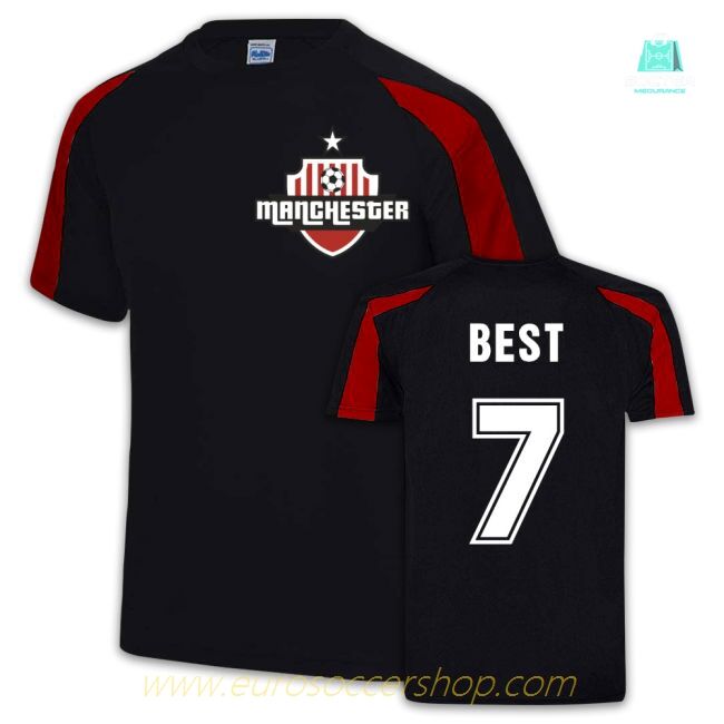 George Best Manchester United Sport Training Jersey (Black)