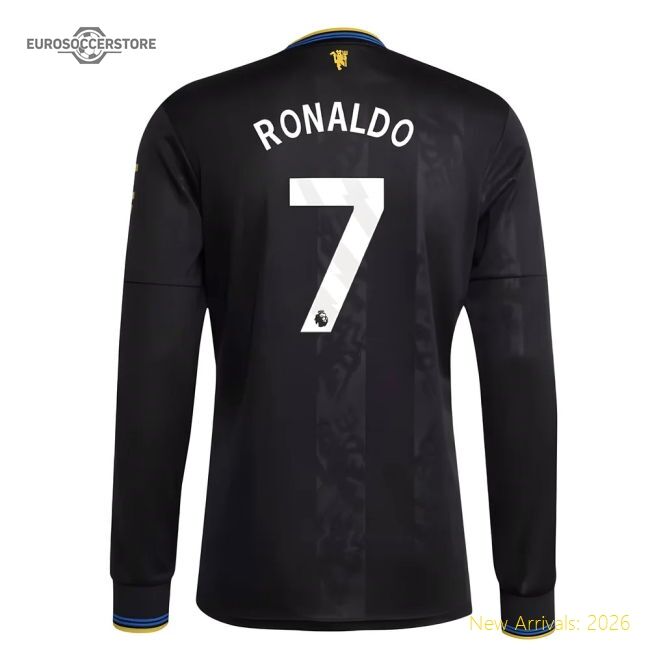 Premium 2025-2026 Man Utd Long Sleeve Third Shirt (ronaldo 7)
