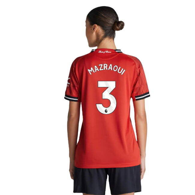 2025-2026 Man Utd Authentic Home Shirt (Womens) (Mazraoui 3) (Match...
