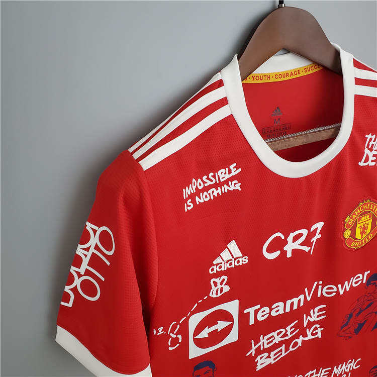 Manchester United 21-22 Kit Home Red Ronaldo 7 Soccer Jersey Football