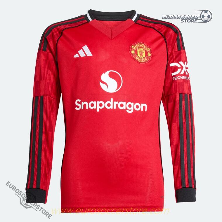 25-26 Season Manchester United Long-Sleeve Home Football Jersey