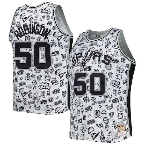 David Robinson SAS Swingman Jersey - premium player-jersey - White
