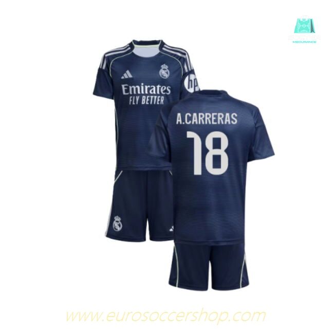 2025-2026 Real Madrid Away Youth Kit (A.Carreras 18)