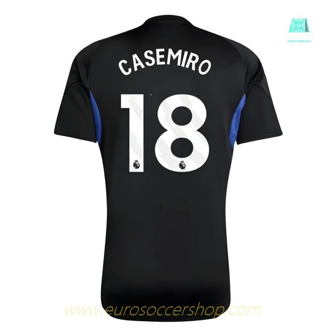 2025-2026 Man Utd EU Training Jersey (Black) - Kids (Casemiro 18)
