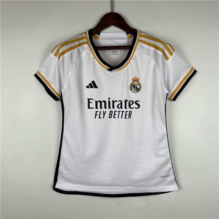 Women's Real Madrid 2324 Home White Soccer Jersey Football Shirt -