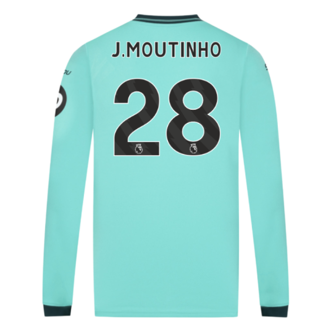 2025-2026 Wolves Long Sleeve Away Shirt (J.Moutinho 28) - high quality